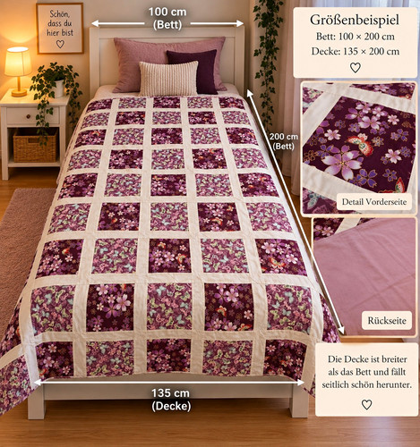 Handgefertigte patchworkdecke - handgefertigte,