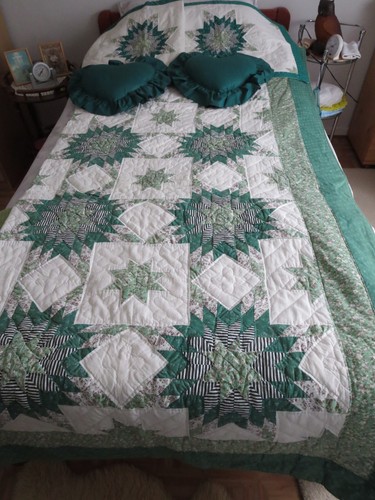 Patchwork decke grün - grün,