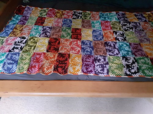 Gehäkelte patchworkdecke - gehäkelte,